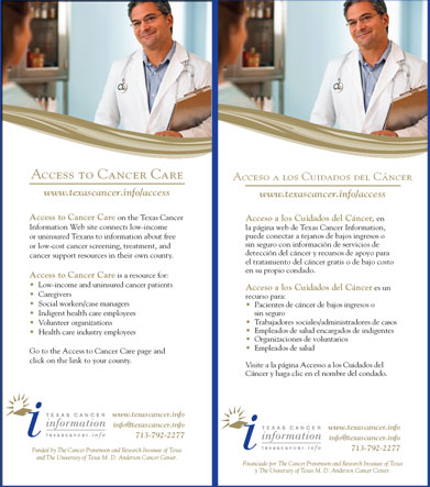 Access to Cancer Care/Acceso a los Cuidados del Cancer Brochure