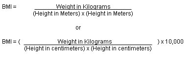 Equation for Metric BMI
