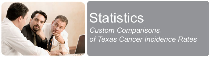 Custom Comparisons of Texas Cancer Incidence Rates